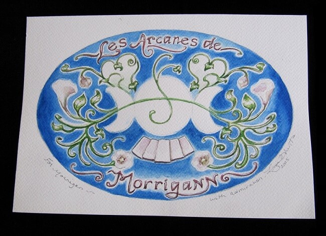 Les Arcanes de Morrigann: Aquarelle logo Triple Lune Lisa Hunt